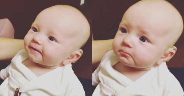 2-Month-Old Deaf Baby Heard Mama Saying “I Love You” With Such An Amazing Response