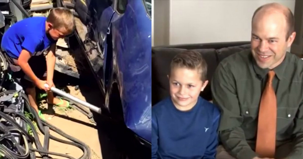 Little Boy Said Angels Helped Him Lift The Car to Rescue Father