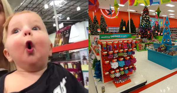 Baby’s Intense Reaction Was So Cute When Seeing the Christmas Decorations at the First Time!