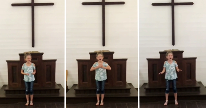 Powerful Voice Trapped in 12-Year-Old Girl Impressed Crowd Singing ‘How Great Thou Art’