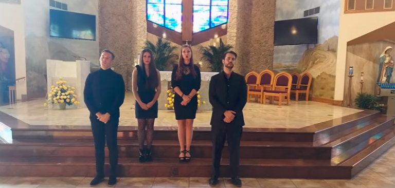 7th Avenue Belts Out Powerful Rendition “Ave Maria” In Front Of The Church