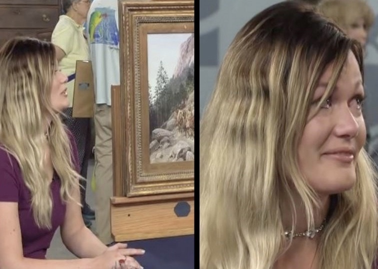 Woman Removed Painting Getting Rid Of Mosquito, Bursted In Tears When Luck Came Knocking On Her Door