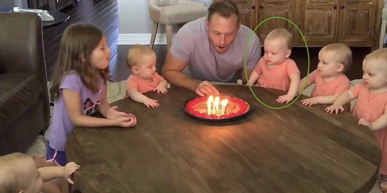 Dad Celebrates Birthday, Daughter’s Reaction Was Adorable After Dad Blew The Candles