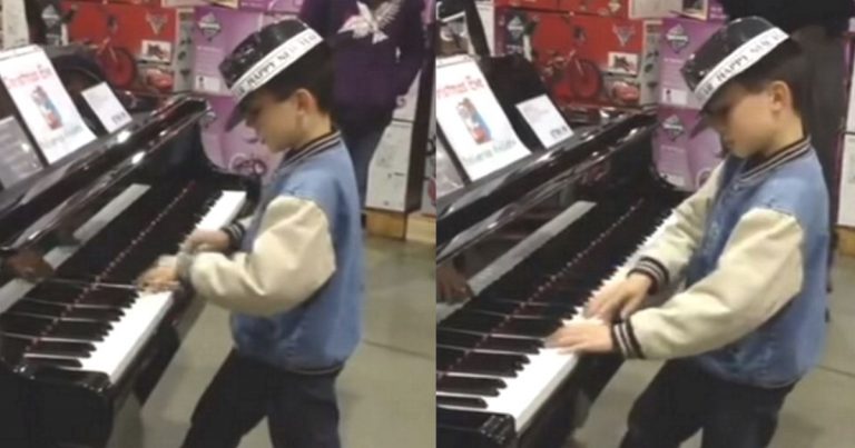 9-Year-Old Boy Stunned Shoppers With His God-Given Talent In Playing The Piano