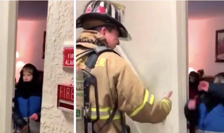 Firefighter’s Encounter With Deaf Boy Brightened His Day Changing His Life, Video Went Viral