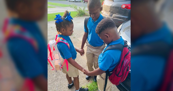 Viral Photo of Kids’ First Day of School Helps Family Find New Home