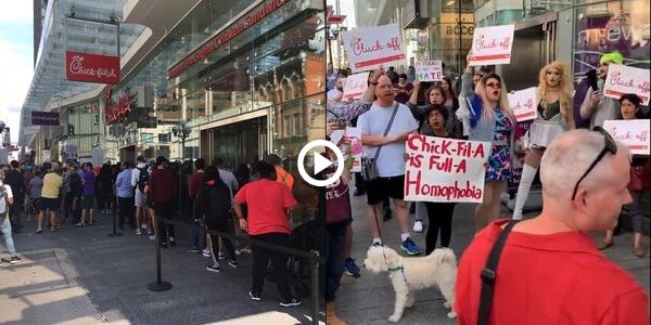 Toronto Chick-fil-A Continues to Spread Positivity Amid Protest from LGBTQ Group