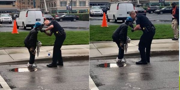 Touching Photo When Police Shaves Homeless Man’s Beard Goes Viral