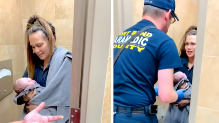 Mom Realizes She will Give Birth in Gas Station Bathroom Then She Starts Praying