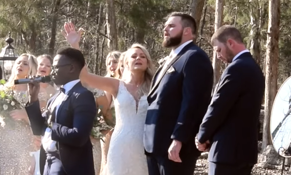 Former The Voice winner Jake Hoot Worships God with Bride on Wedding