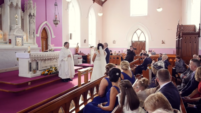Wedding Intervened By Voice From The Back As Bride Turns Around And Begins Sobbing