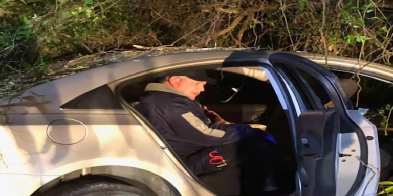 Elderly Woman Fell into A Ditch with Car And Had No Phone Then She Starts Playing Gospel Music