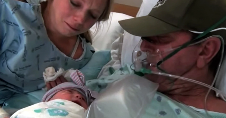 Mother Induces Labor to Grant Dying Father’s Wish, He Holds Baby in Arms And Passes Away