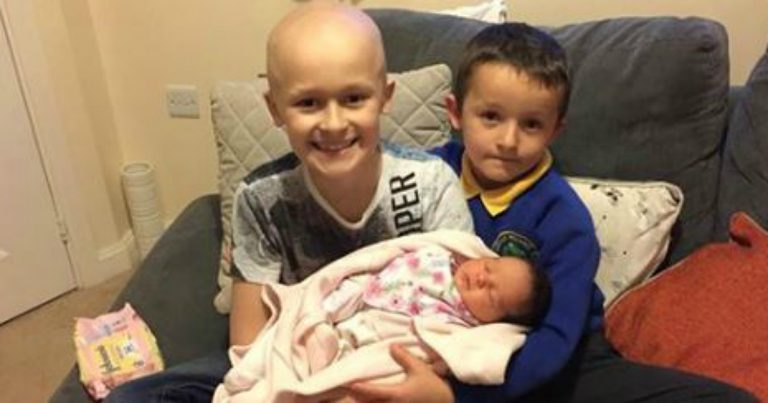 Boy with Terminal Cancer Fought Until He Met His Baby Sister