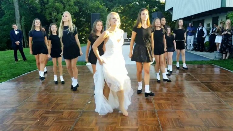 Girls Break Out In Irish Dance During Wedding When Bride Storms Stage To Steal The Spotlight