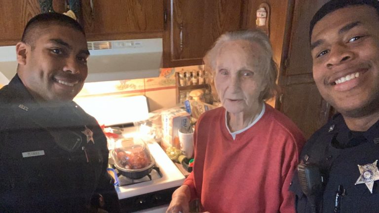 Officers Respond to Call on Elderly  Woman “Ice-Cold to The Touch” without Food in Sweetest Way