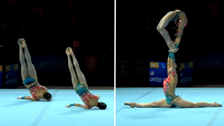 Two Gymnasts Nail Their Pairs Routine To Sound Of Silence