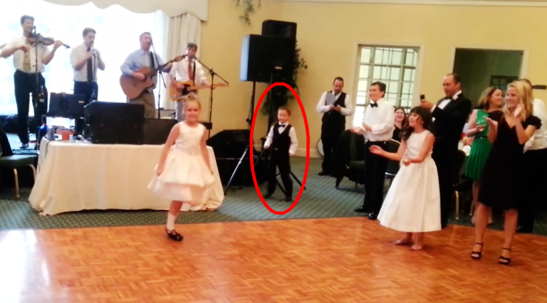 9-Year-Old Girl Starts To Irish Dance At Wedding, But Her Little Brother’s Flair Steals The Show