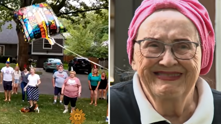 93-Year-Old Obsessed With The Hokey Pokey Gets Birthday Surprise with Neighbors’ Flash Mob