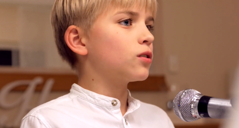 Little Boy Soloist Performs Gospel Medley with Amazing Voice