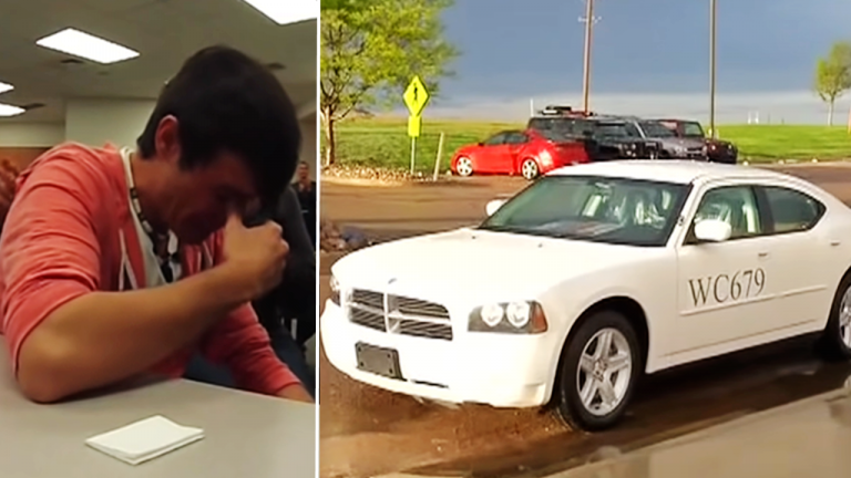 Teen Tries To Buy Late Fathers Squad Car But Is Outbid Then Highest Bidder Says “Here Is Your Car”