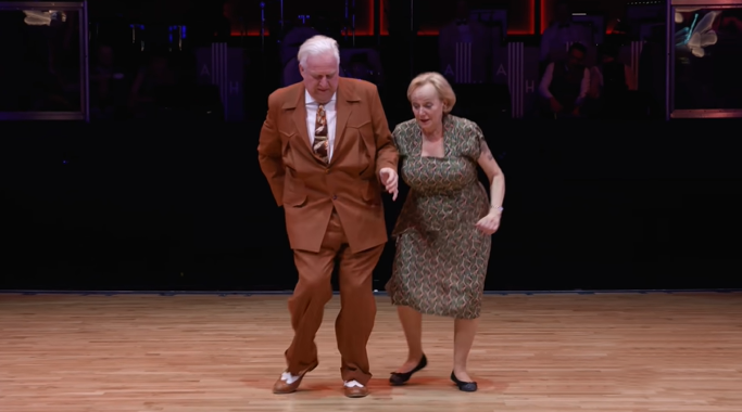 Elderly Couple Tears Up The Dance Floor with Boogie Woogie Moves
