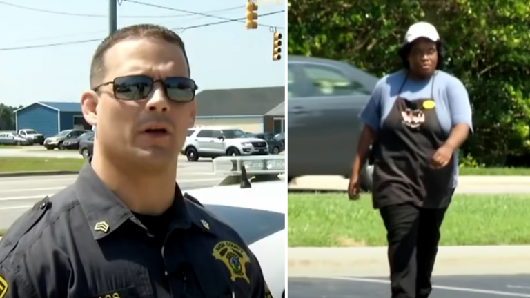 Police Officer Goes Beyond for Woman Who Walks 12 Miles To And From Work