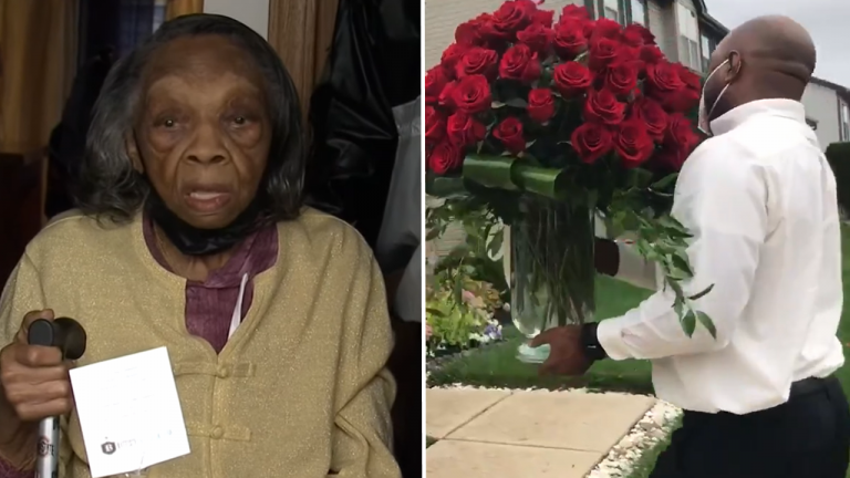 Woman Surprised by 107 Roses from Church to Celebrate Her 107th Birthday