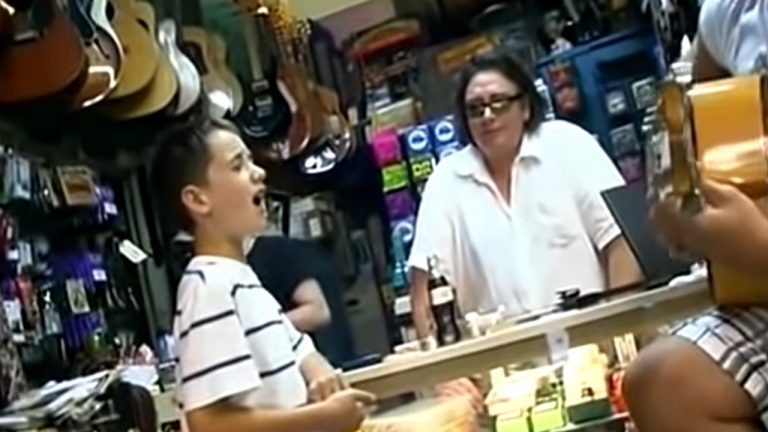 13-Yr-Old Thought He Was Getting Kicked Out, Then Shop Owner Asks Him To Sing