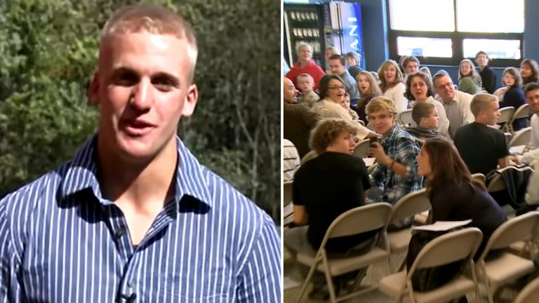 US Marine Surprises Parents with An Emotional Reunion during Church Service