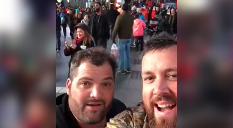 Two Men Declare God’s Goodness Through Sweet Singing “Amazing Grace” in Times Square