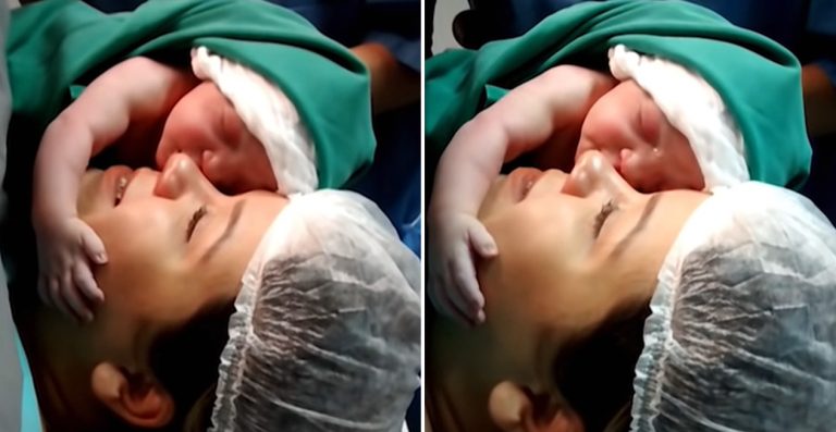 Newborn Refuses to Let Go of Mom’s Face. Emotional Moment Is All Caught