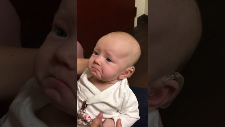 Baby hears Mom for the first time and is almost moved to tears