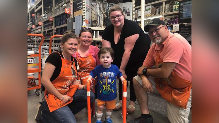 Home Depot Employees Go above and beyond, Build Walker for 2-Year-Old Boy with Muscle Disorder
