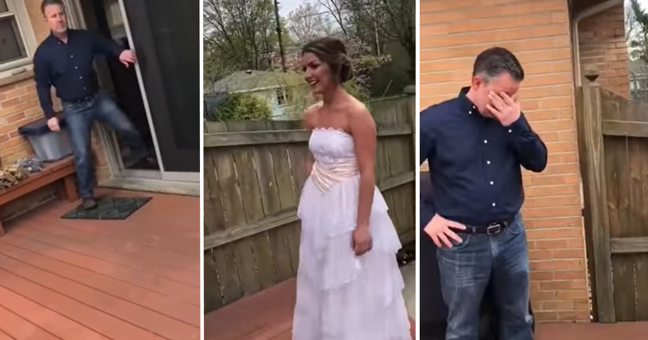 Dad Who Lost 19 Year Old Sister Gets Emotional At Seeing Teen Daughter Wearing Her Old Prom Dress