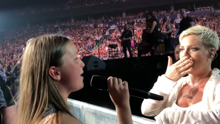 Pink Hands Microphone To 12-Year-Old Girl, Then She Stole The Show