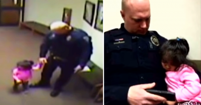 Kind Police Officer Offers to Babysit 2-Year-Old Girl while Father Appears in Court