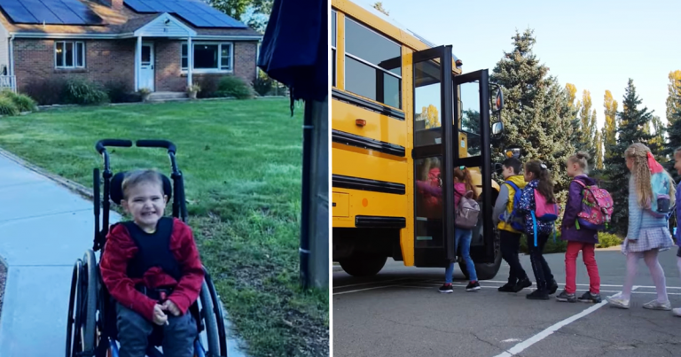 Father Posts Plea for 5-Year-Old Son in Wheelchair That Waits for Bus in Rain & Group Of Teens Answer It