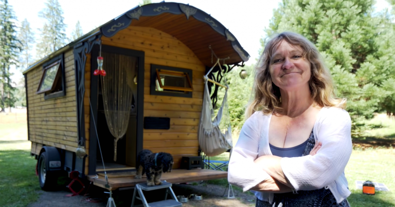 Woman Spent $15K Building Dream Gypsy Wagon Tiny Home & It’s A Sight to See