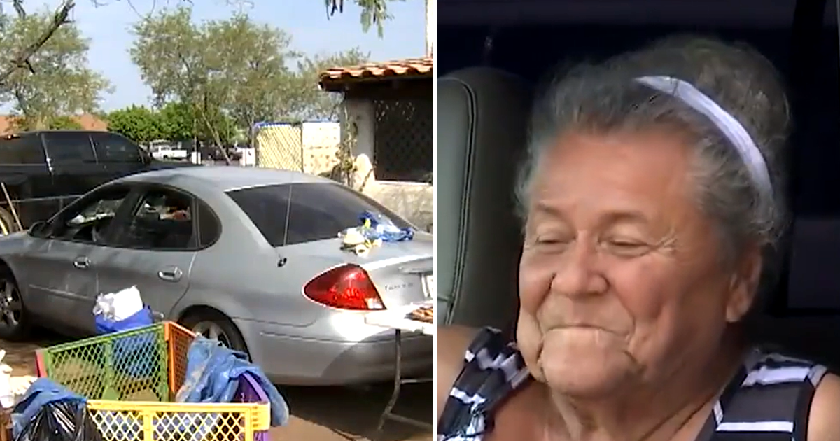 71 Year Old Lady Lives In Her Car In Front Of Her House Until Neighbors Learn About Why She