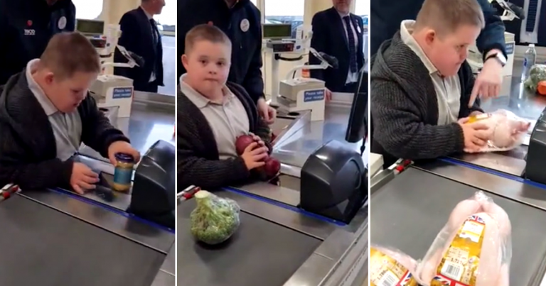 Father Is Overjoyed as Grocery Supermarket Manager Allows Son with Down Syndrome to Scan Groceries