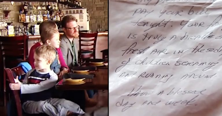 Parents of 5 Receive Note from Stranger about Their Kids Behavior While Dining out