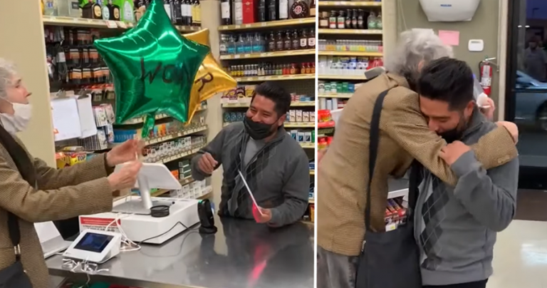 Grandma Wins The Lottery And Returns to Store to Honor A Promise She Made to The Cashier