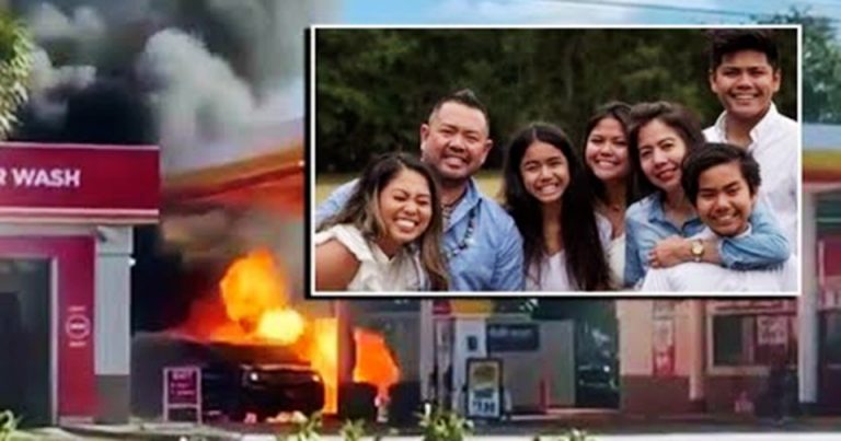 Mother of 5 Dies in Fire after She Got Caught between Gas Pump and Car as Her 2 Children Tried to Save Her