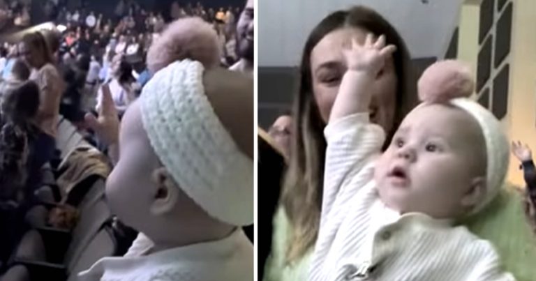 Sadie Robertson Huff’s 9-Month-Old Girl Raises Her Hand During Worship of Church: ‘The Goodness of God’