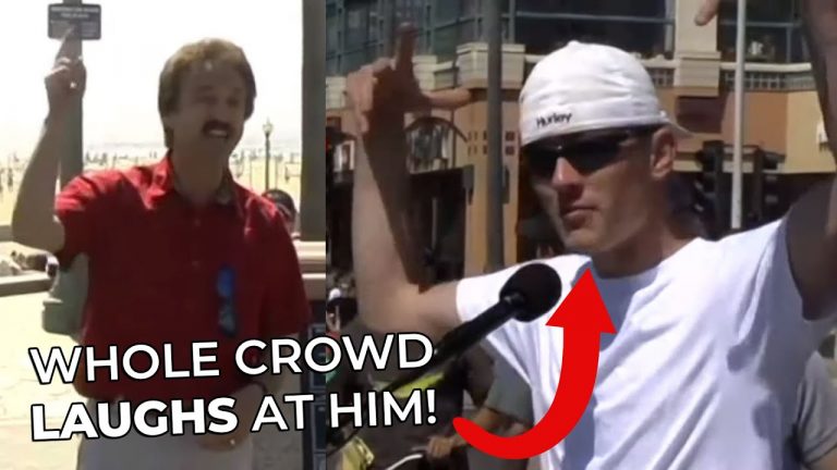 Atheist gets publicly humbled by preacher!