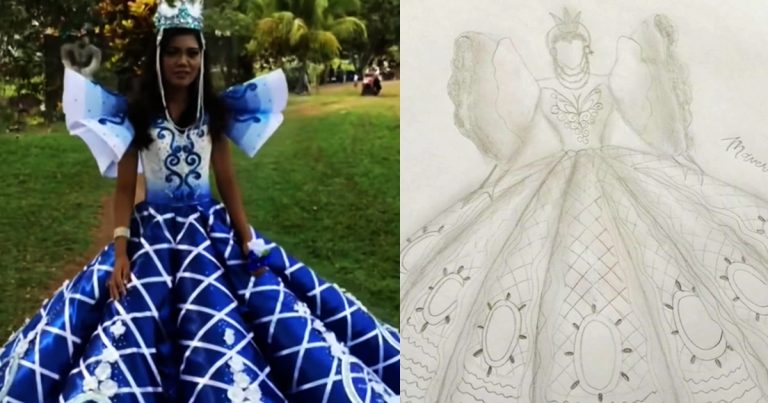 Brother Makes Breathtaking Prom Dress for Sister Because Family Can’t Afford to Buy One