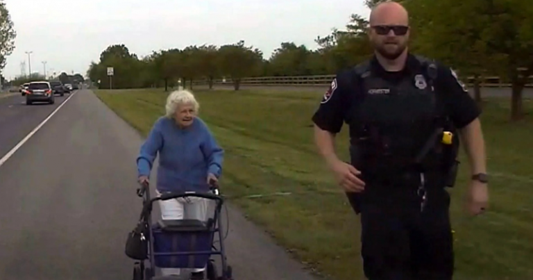 Police Officer Gives 84-Year-Old Woman A Ride to Hair Appointment after Seeing Her Walk on Highway alone