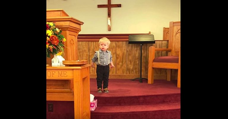 Pastor’s Son Jumps up on Stage before Service, Delivers A Sermon That Has Entire Church in Stitches