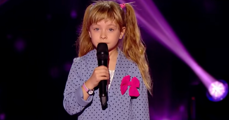 Nervous 6-Year-Old Girl Looks Soulfully into Judges’ Eyes then Belts out Song They’ll Never Forget